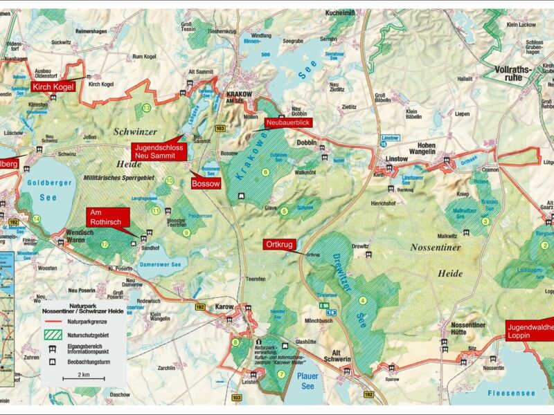 Karte der Sternenbeobachtungsplätze